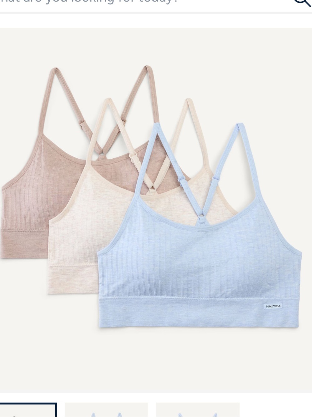 Náutica Racerback Seamless Bra, 3-Pack